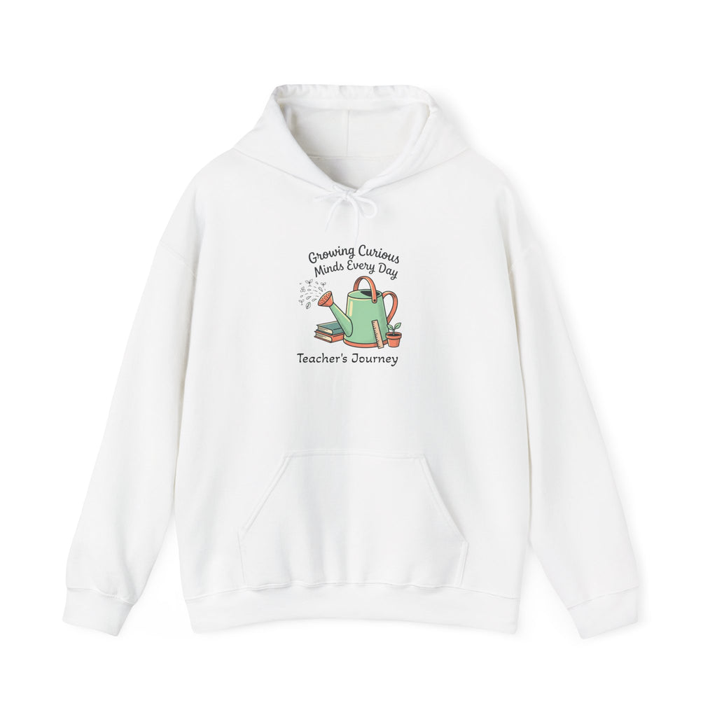 Teacher’s Journey Hoodie – 'Cultivating Curious Minds Every Day' Watering Can Design