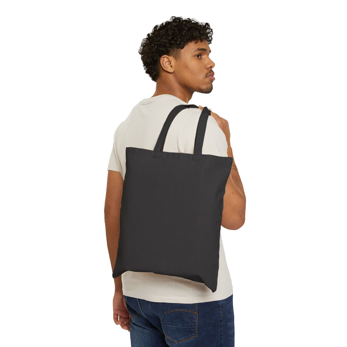 Halloween Candy Tote Bag — “I’m Only Here for the Candy” Cotton Canvas Trick-or-Treat Bag