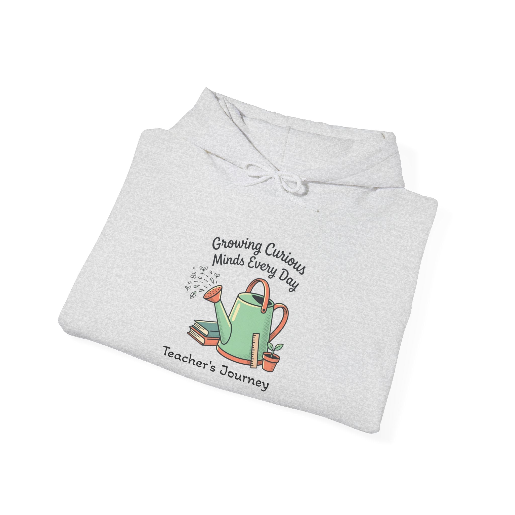 Teacher’s Journey Hoodie – 'Cultivating Curious Minds Every Day' Watering Can Design