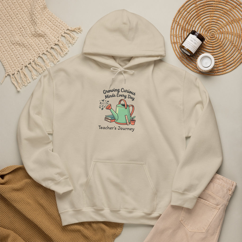 Teacher’s Journey Hoodie – Cultivating Curious Minds Every Day' Watering Can Design