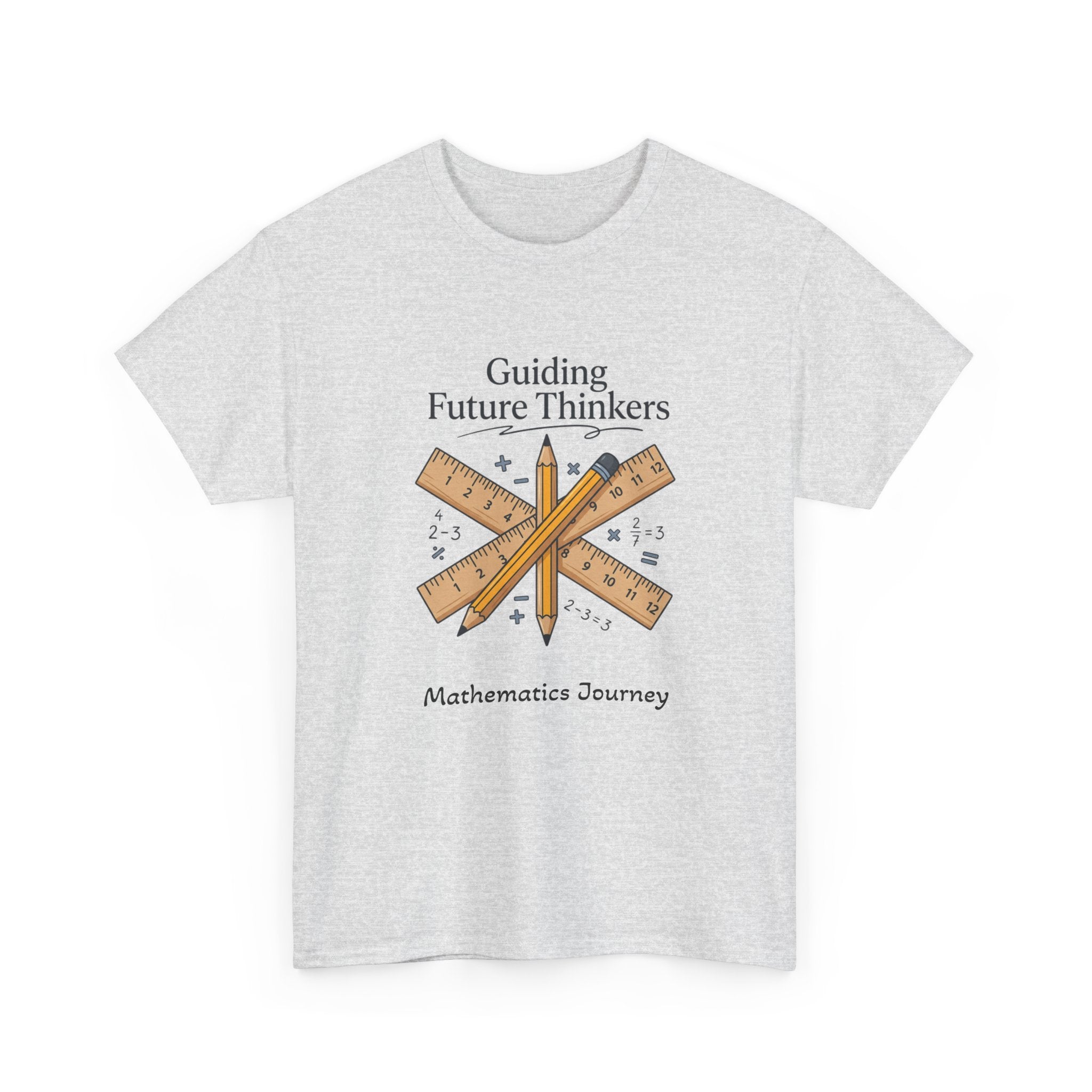 Math Teacher T-Shirt — "Guiding Future Thinkers" Ruler Design