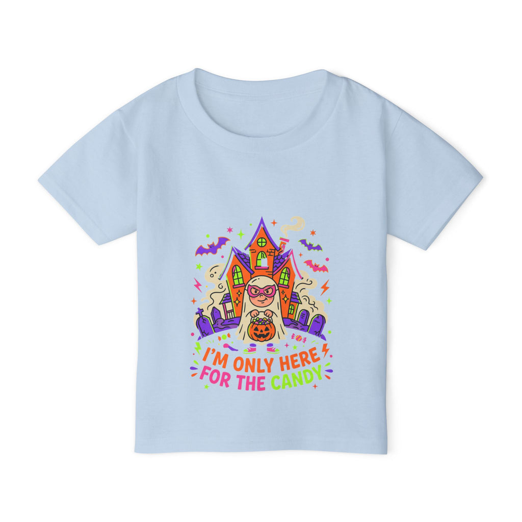 Toddler T-Shirt — "I'm Only Here For The Candy" Halloween Costume Tee