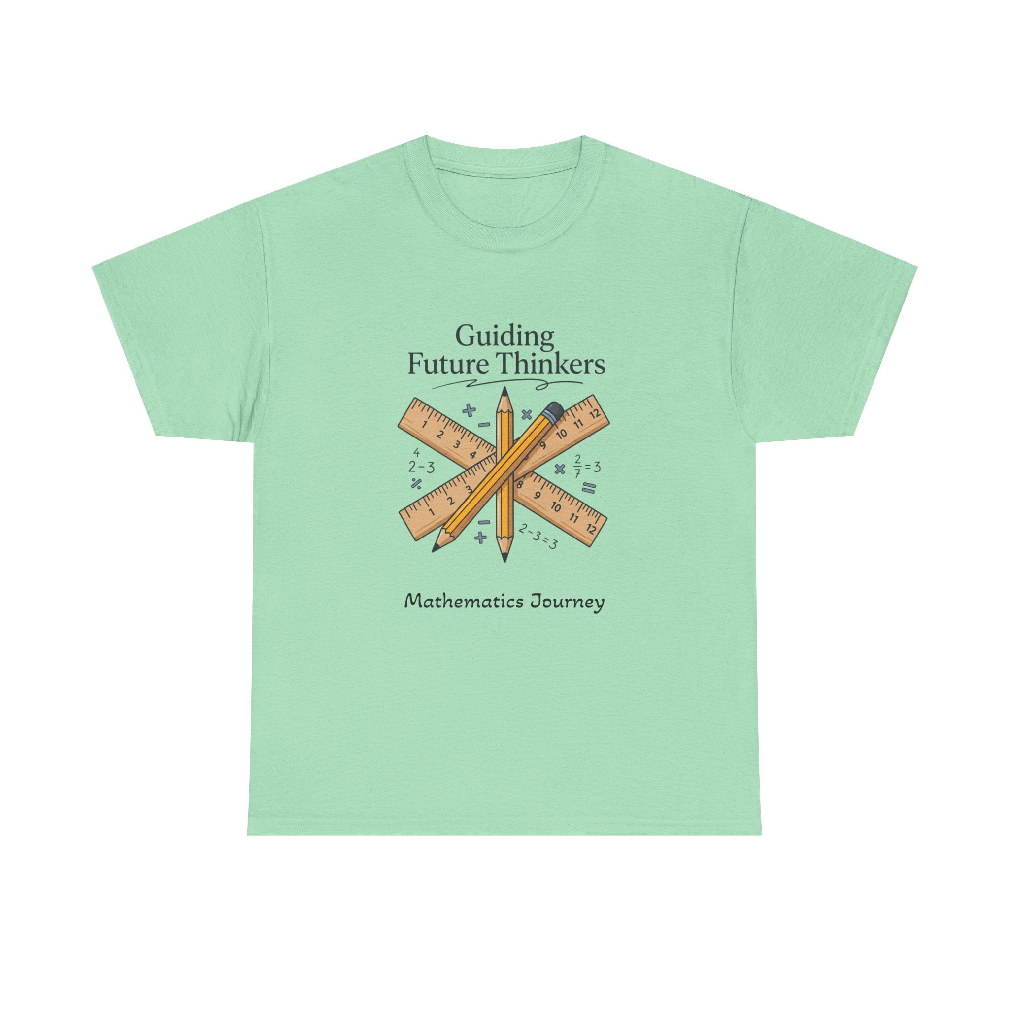 Math Teacher T-Shirt — "Guiding Future Thinkers" Ruler Design