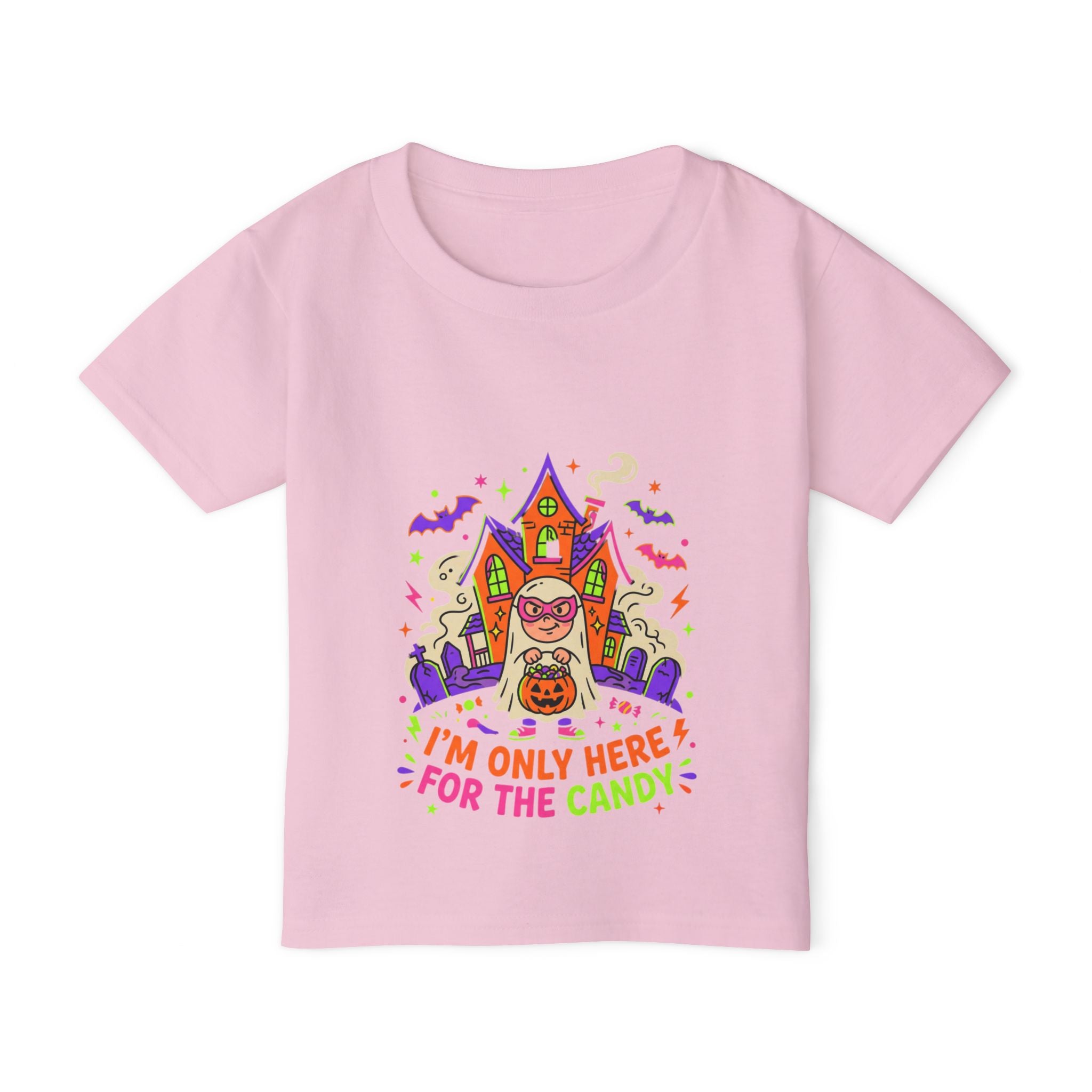 Toddler T-Shirt — "I'm Only Here For The Candy" Halloween Costume Tee