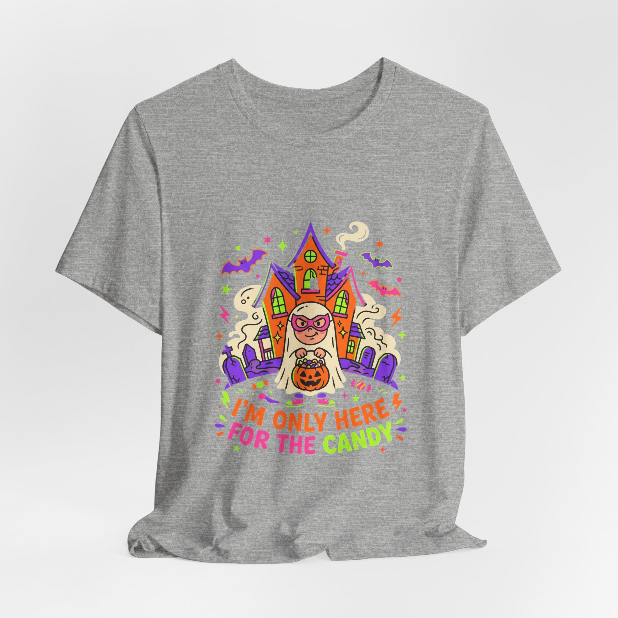 Halloween Candy Tee - "I'm Only Here for the Candy" Graphic T-Shirt