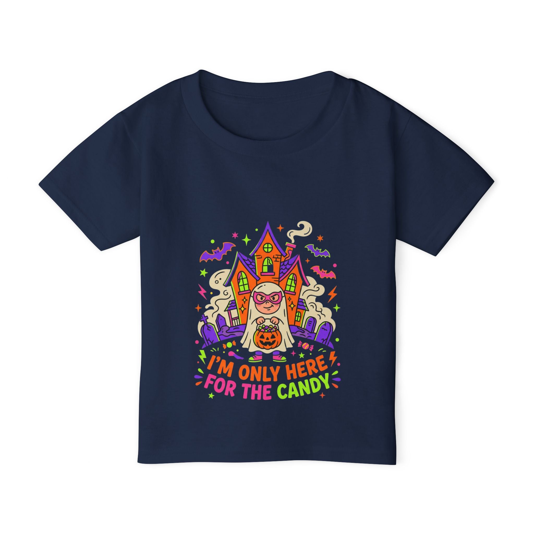Toddler T-Shirt — "I'm Only Here For The Candy" Halloween Costume Tee