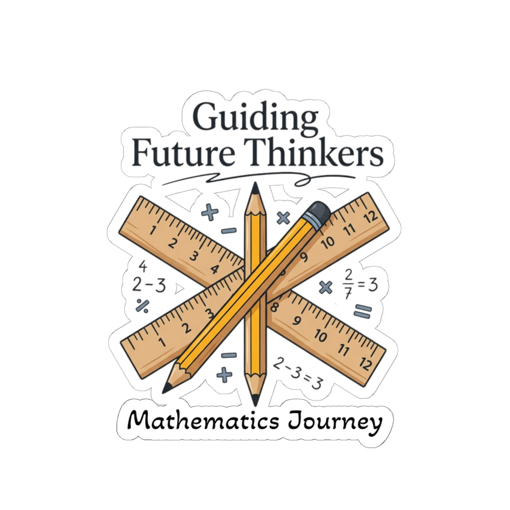 Mathematics Journey Sticker — "Guiding Future Thinkers" Teacher Appreciation Kiss-Cut