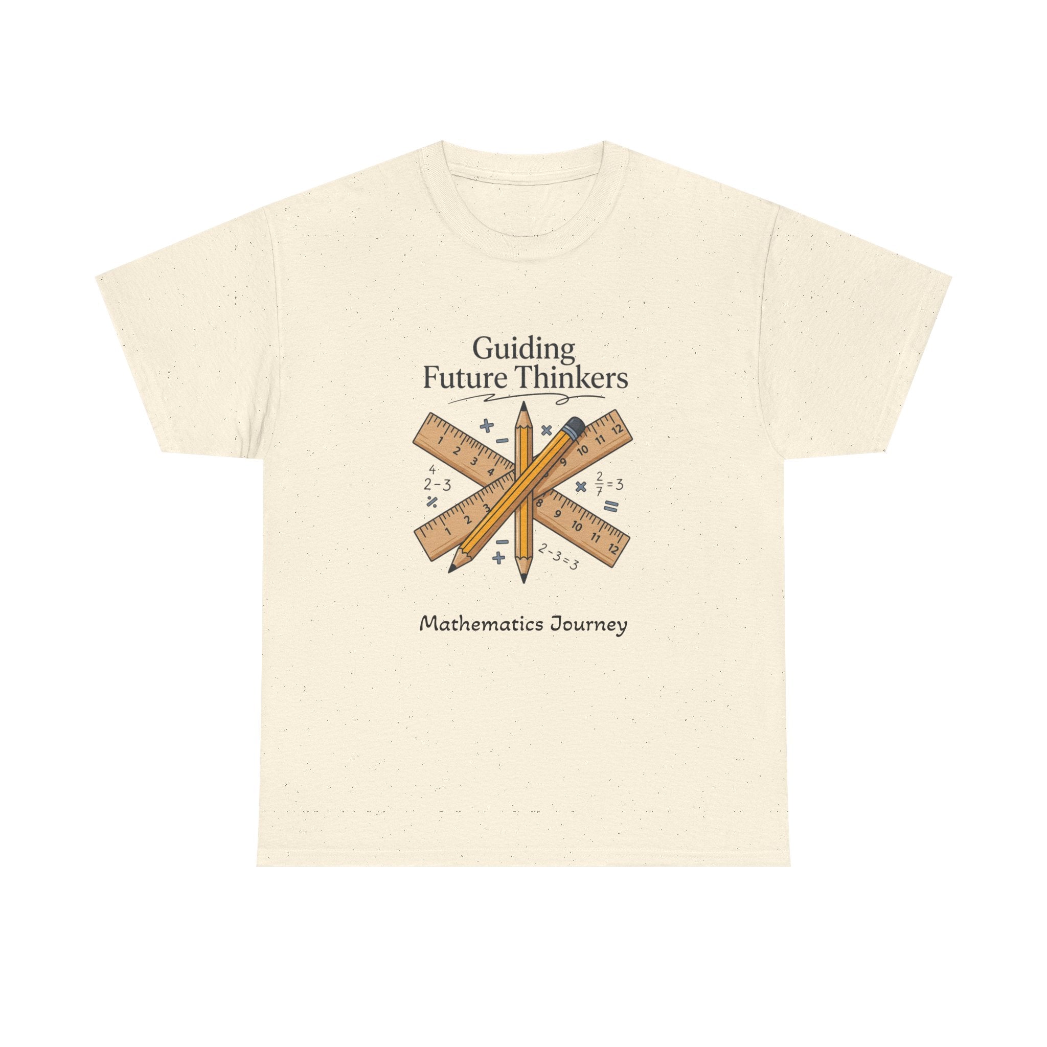 Math Teacher T-Shirt — "Guiding Future Thinkers" Ruler Design