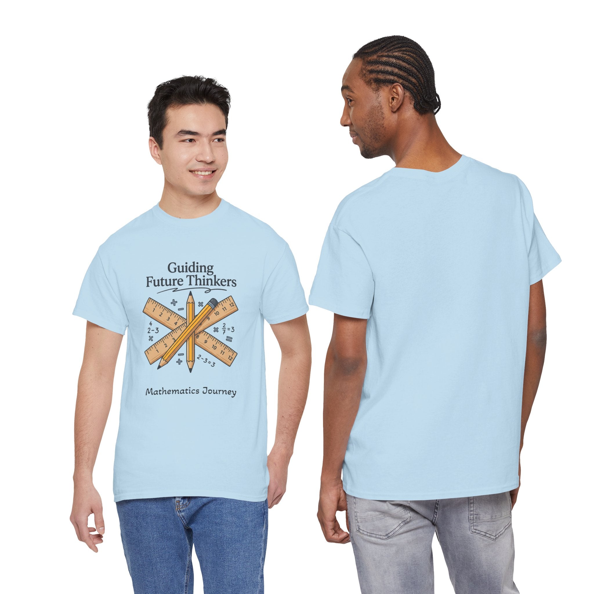 Math Teacher T-Shirt — "Guiding Future Thinkers" Ruler Design