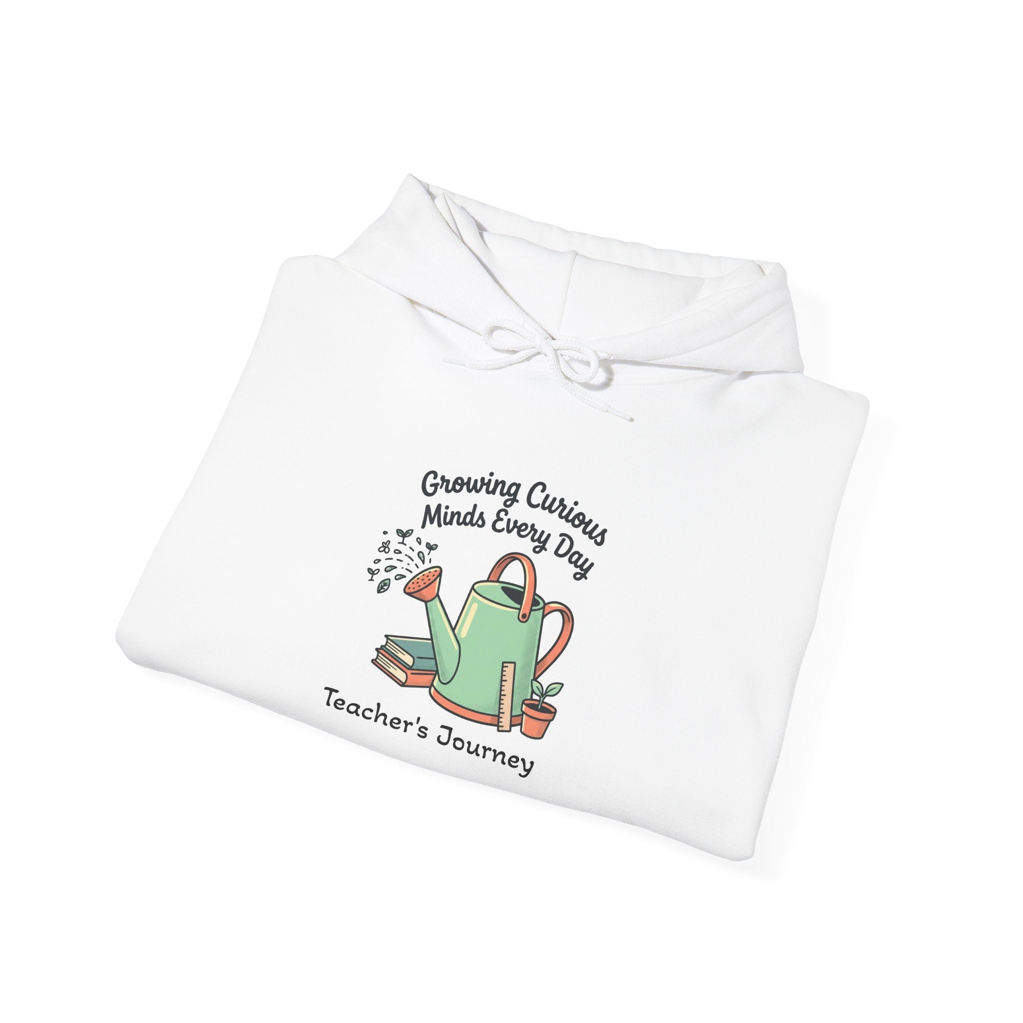 Teacher’s Journey Hoodie – Cultivating Curious Minds Every Day' Watering Can Design