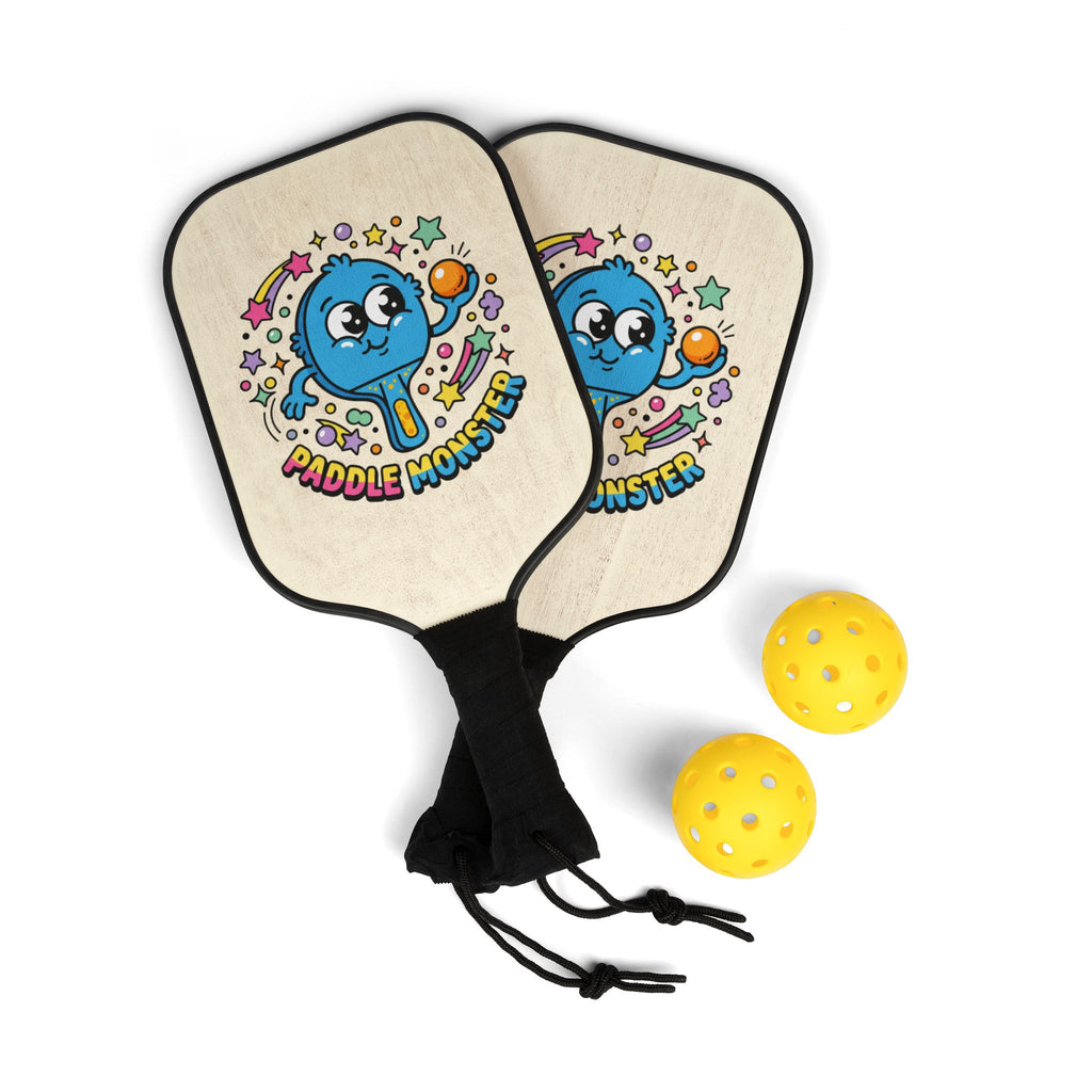 Paddle Monster Pickleball Paddle Kit – Cute Cartoon Pickleball Paddles & Balls
