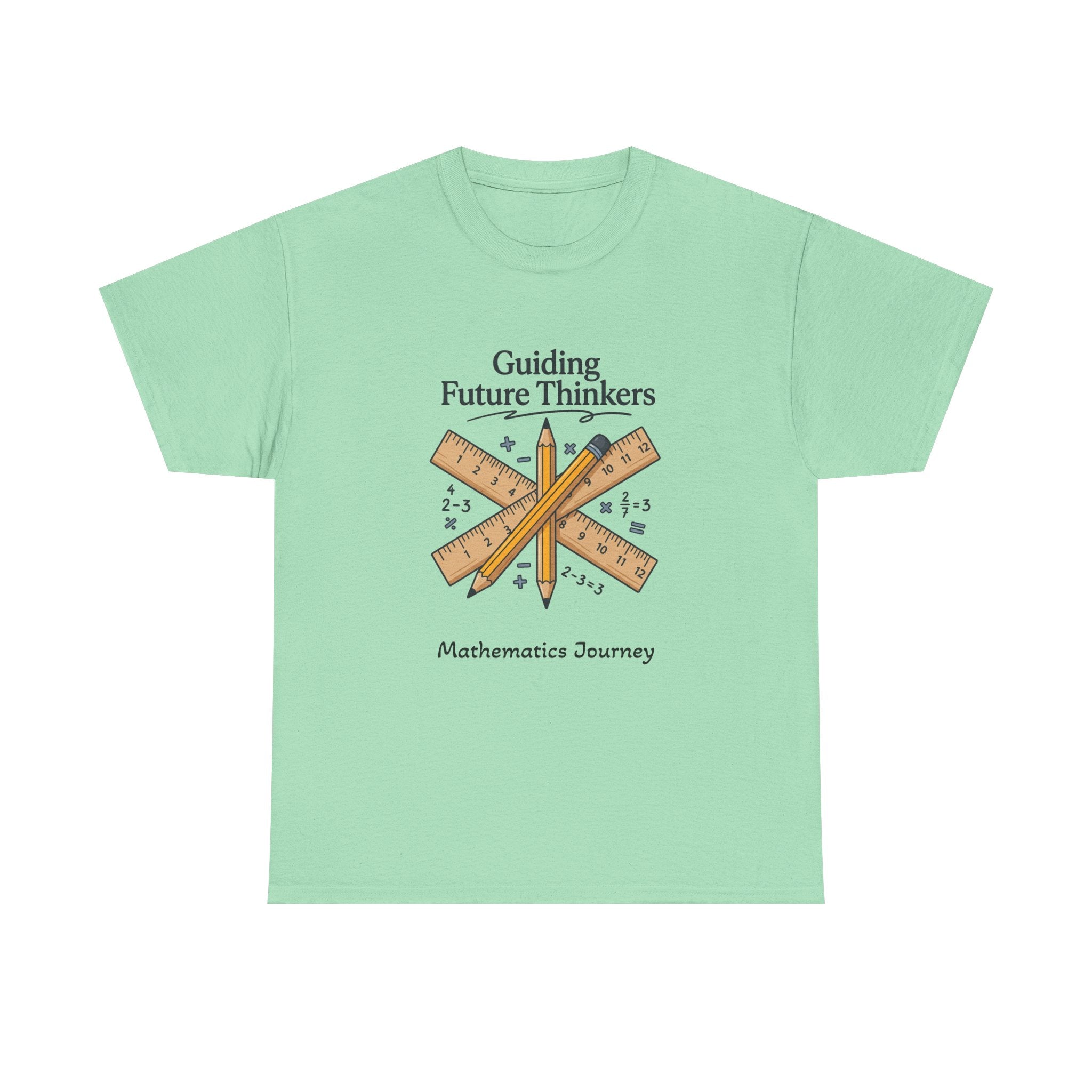 Math Teacher T-Shirt — "Guiding Future Thinkers" Ruler Design