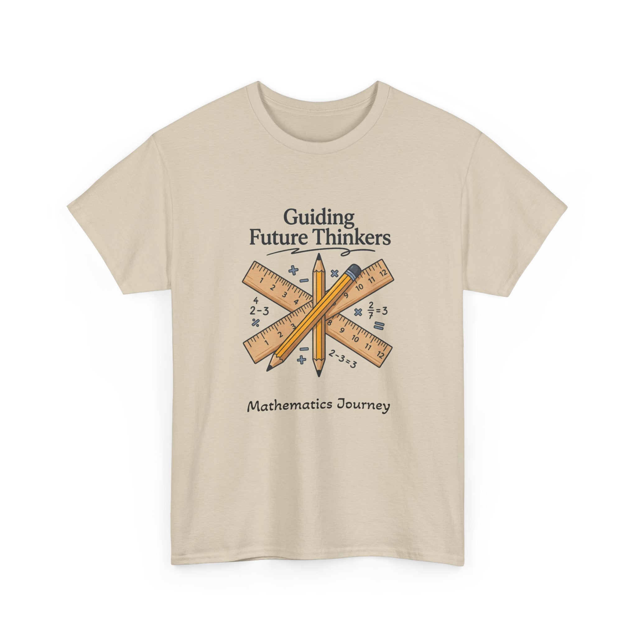 Math Teacher T-Shirt — "Guiding Future Thinkers" Ruler Design