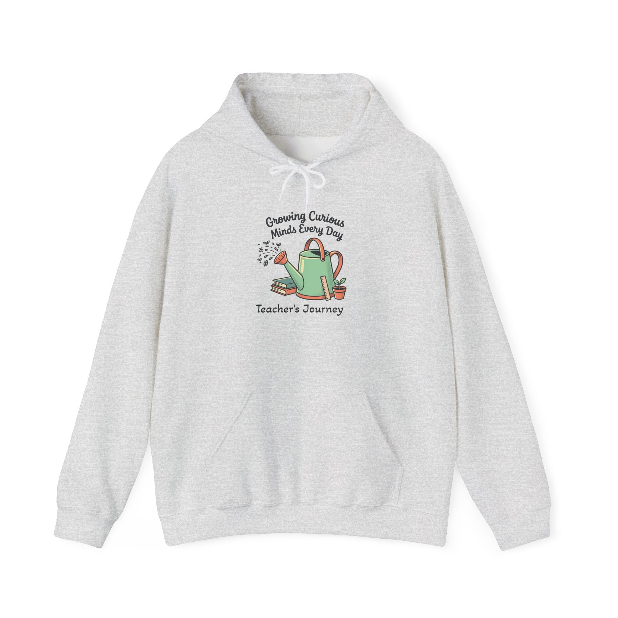 Teacher’s Journey Hoodie – Cultivating Curious Minds Every Day' Watering Can Design
