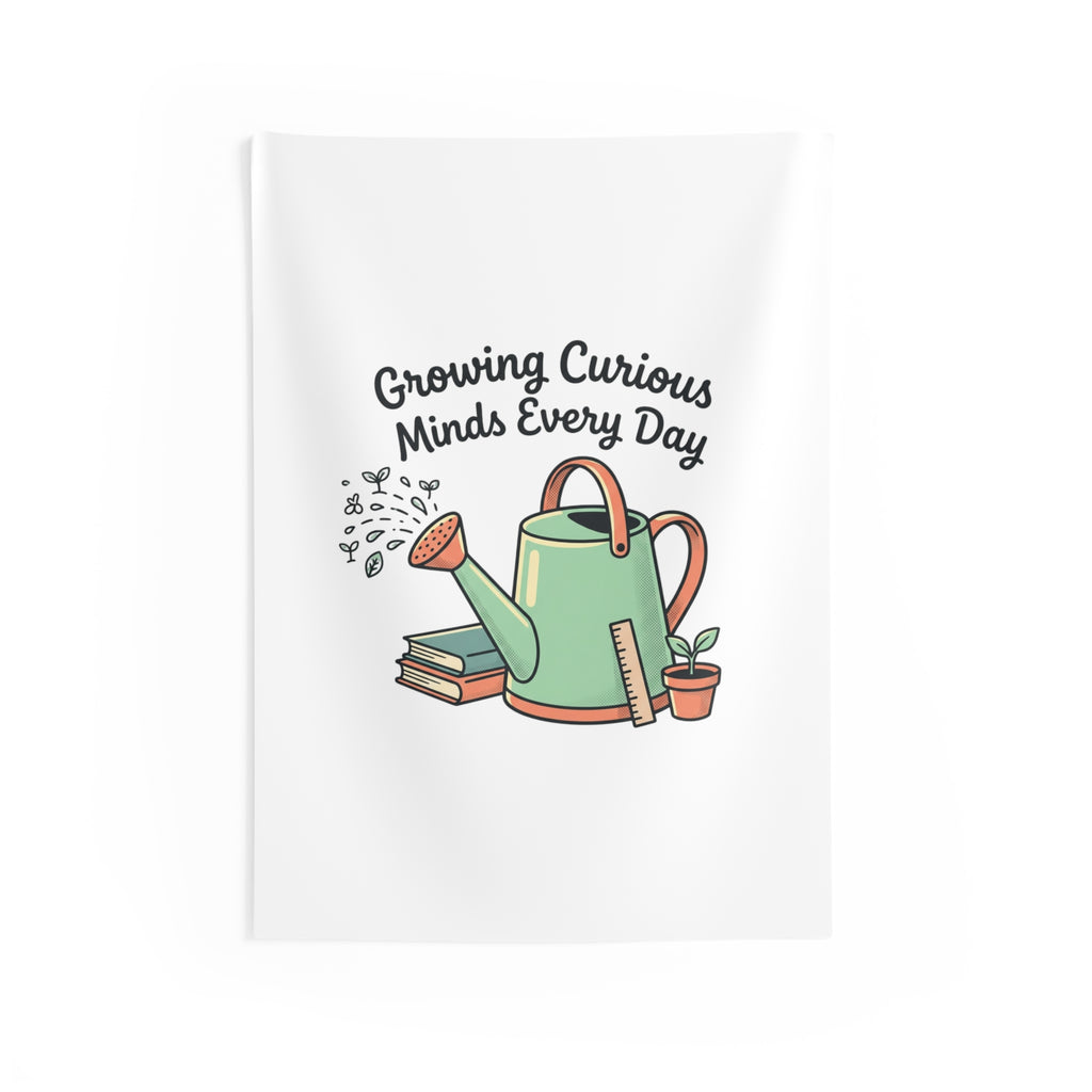 Teacher Wall Tapestry - "Growing Curious Minds Every Day" Classroom Decor