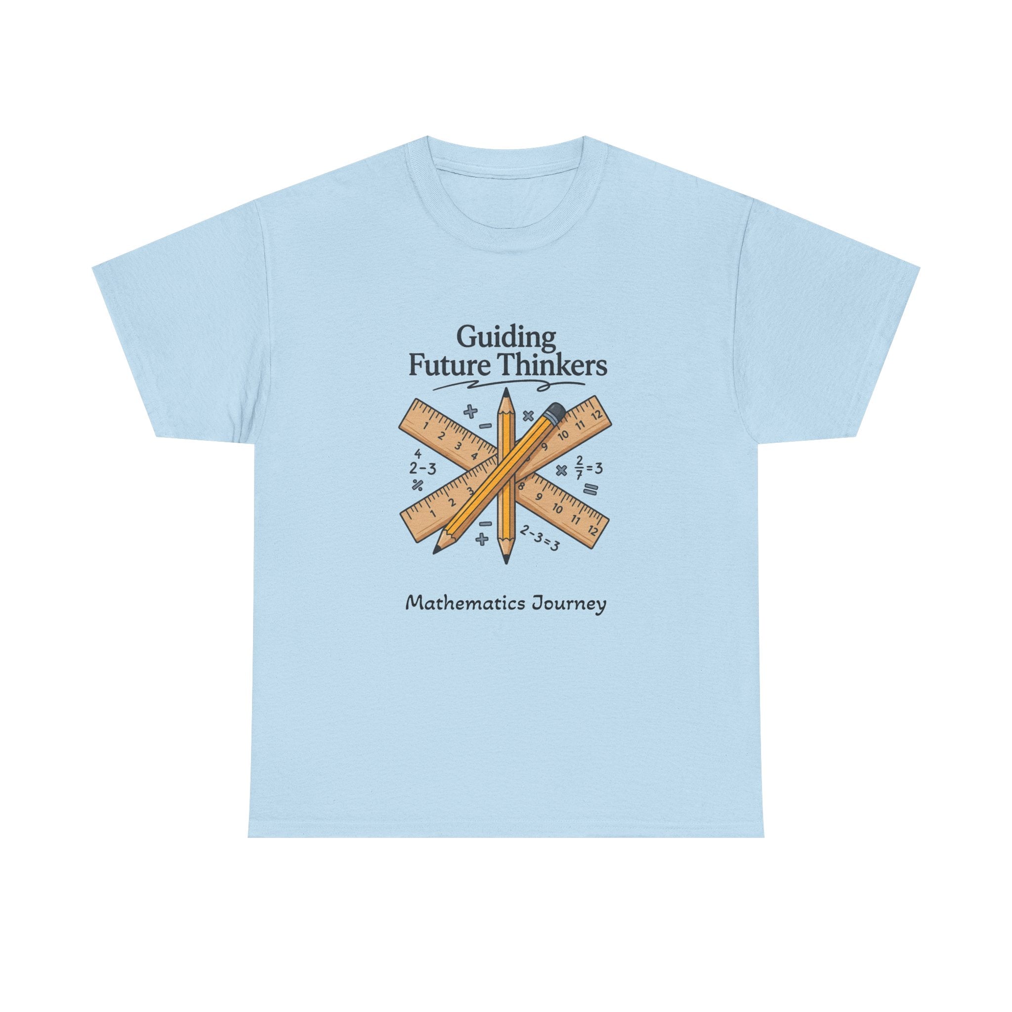 Math Teacher T-Shirt — "Guiding Future Thinkers" Ruler Design