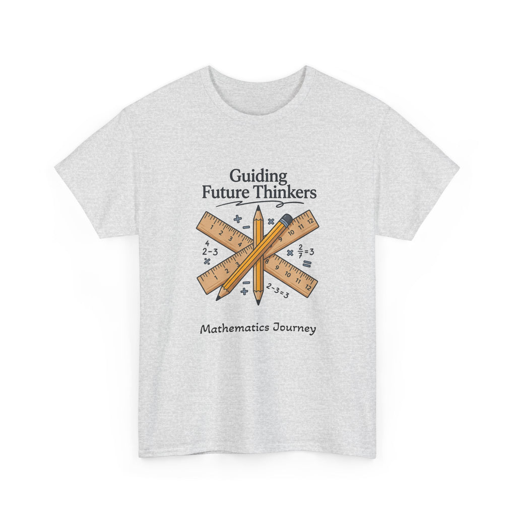 Math Teacher T-Shirt — "Guiding Future Thinkers" Ruler Design