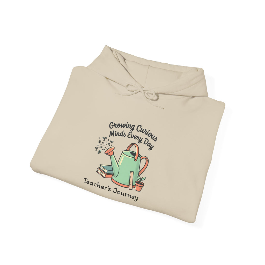 Teacher’s Journey Hoodie – Cultivating Curious Minds Every Day' Watering Can Design