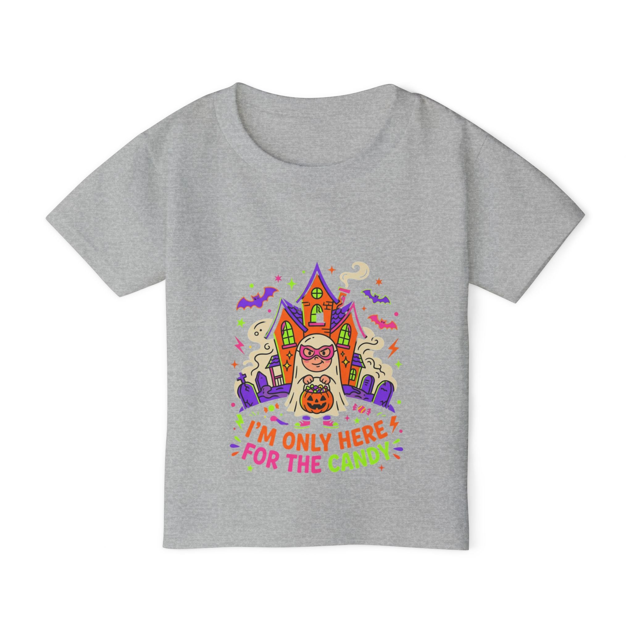 Toddler T-Shirt — "I'm Only Here For The Candy" Halloween Costume Tee