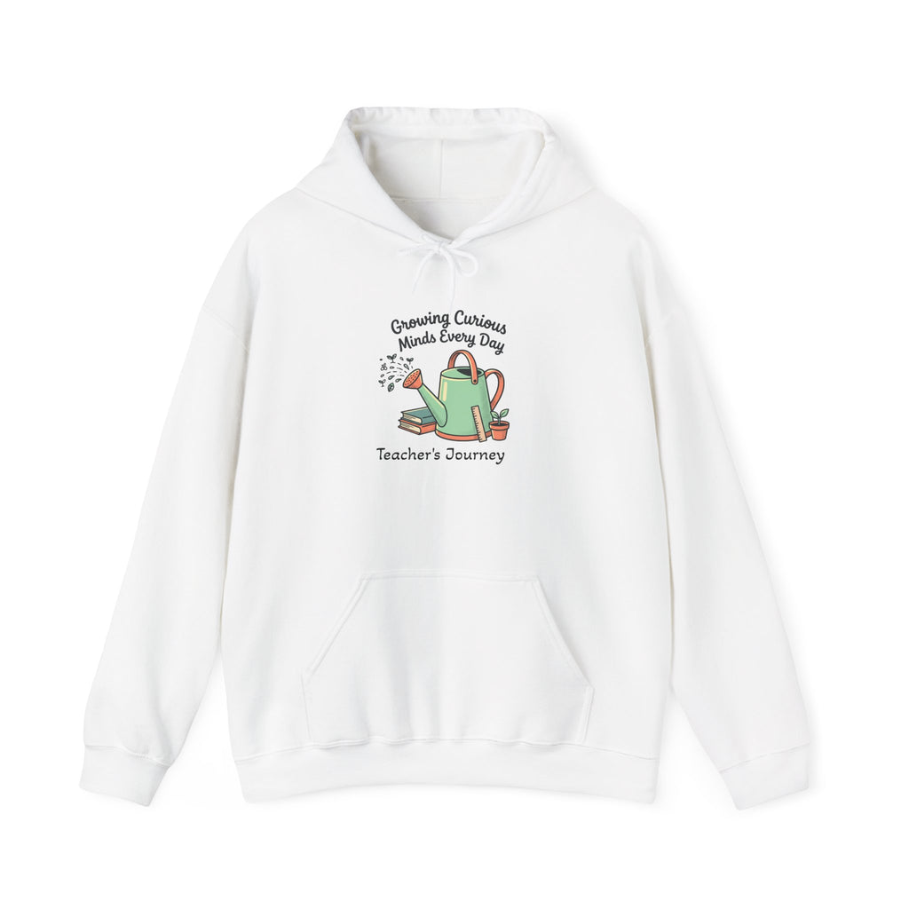 Teacher’s Journey Hoodie – Cultivating Curious Minds Every Day' Watering Can Design