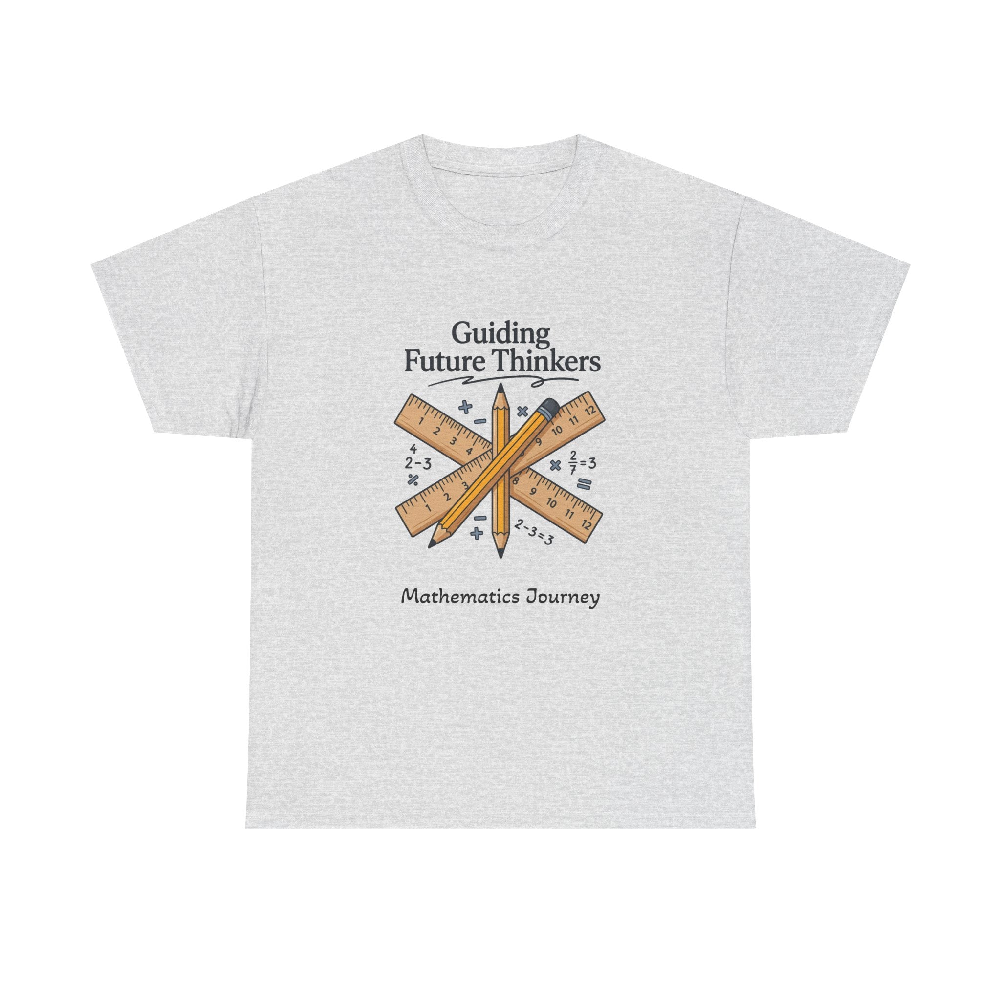 Math Teacher T-Shirt — "Guiding Future Thinkers" Ruler Design
