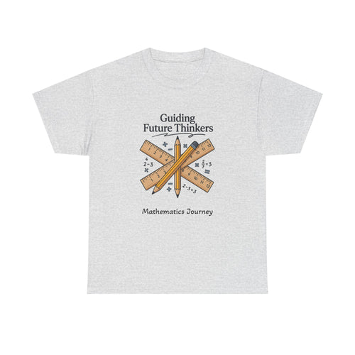 Math Teacher T-Shirt — "Guiding Future Thinkers" Ruler Design