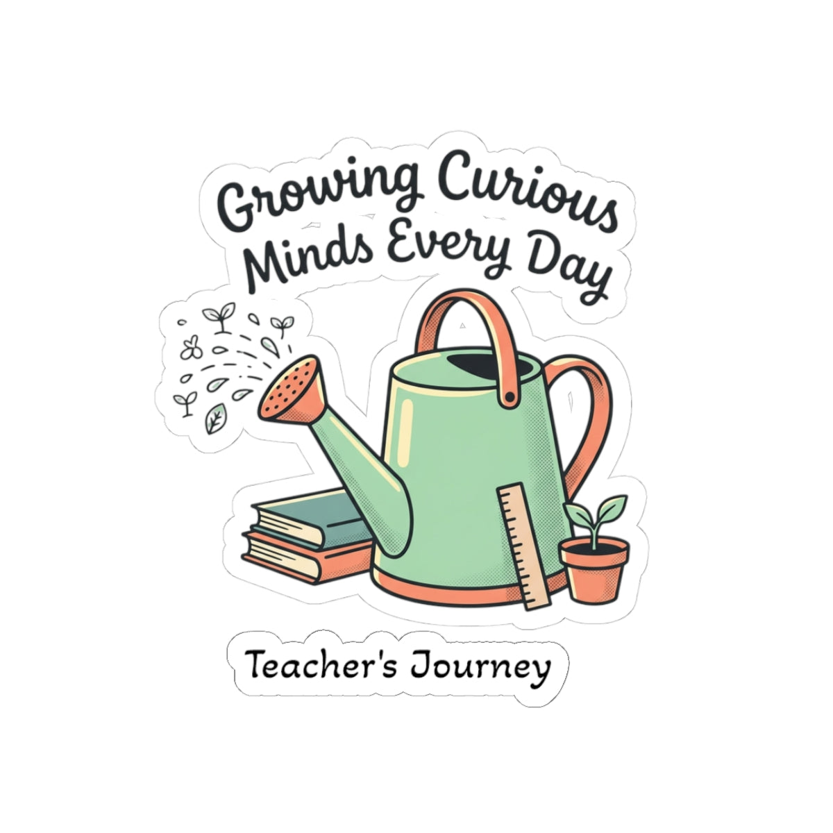 Teacher Sticker – “Growing Curious Minds Every Day” Kiss-Cut Sticker