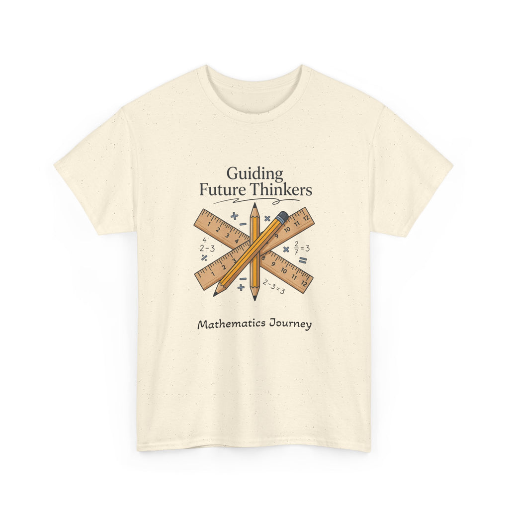 Math Teacher T-Shirt — "Guiding Future Thinkers" Ruler Design