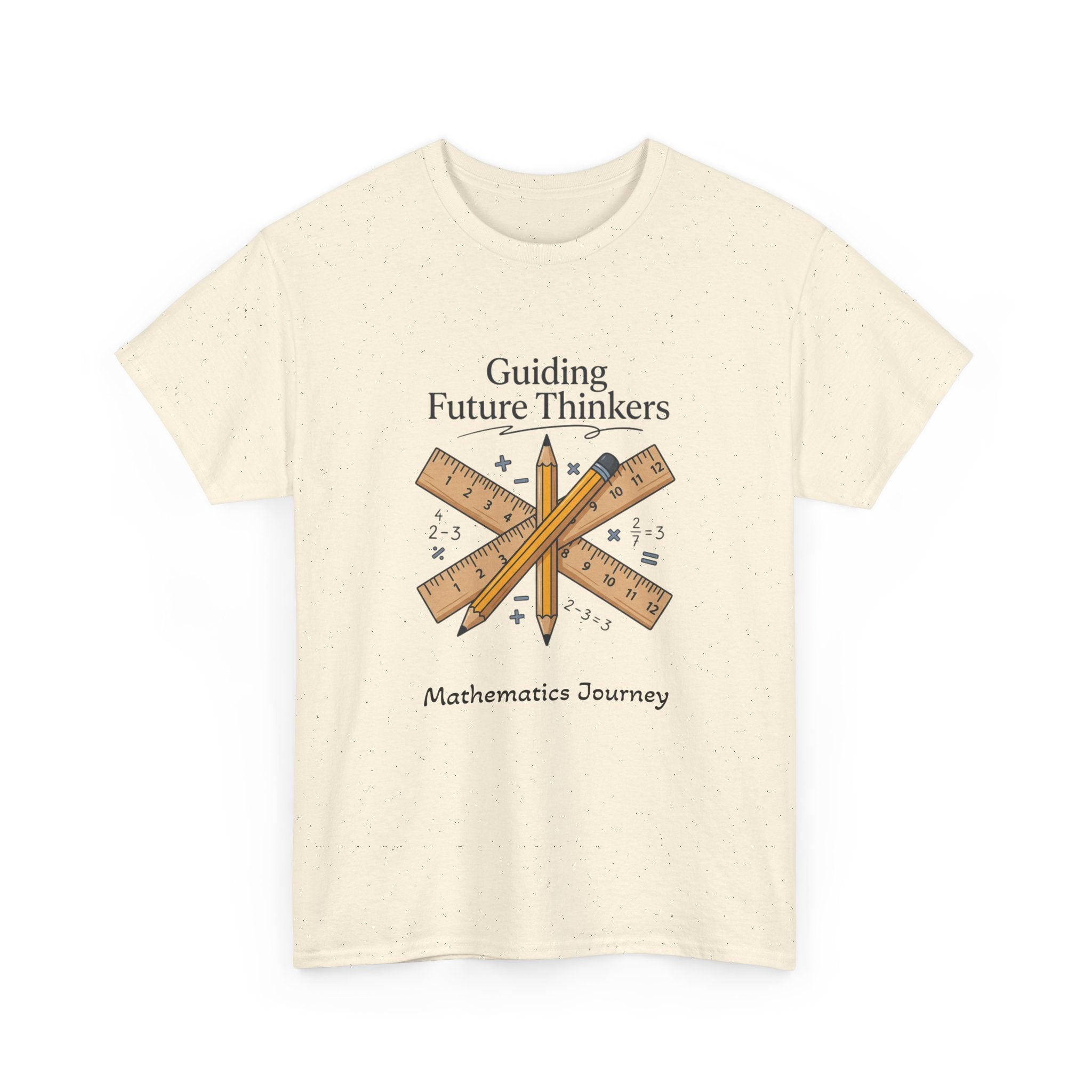 Math Teacher T-Shirt — "Guiding Future Thinkers" Ruler Design