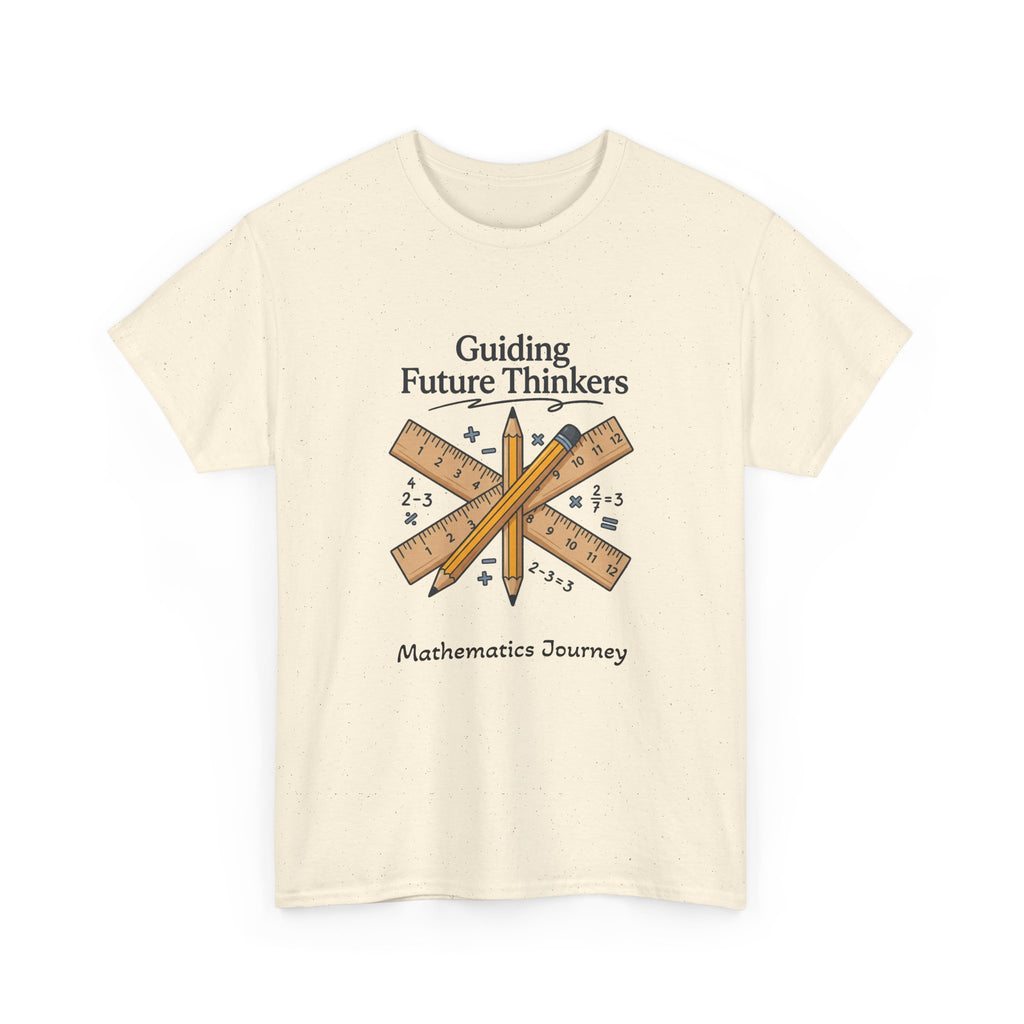 Math Teacher T-Shirt — "Guiding Future Thinkers" Ruler Design