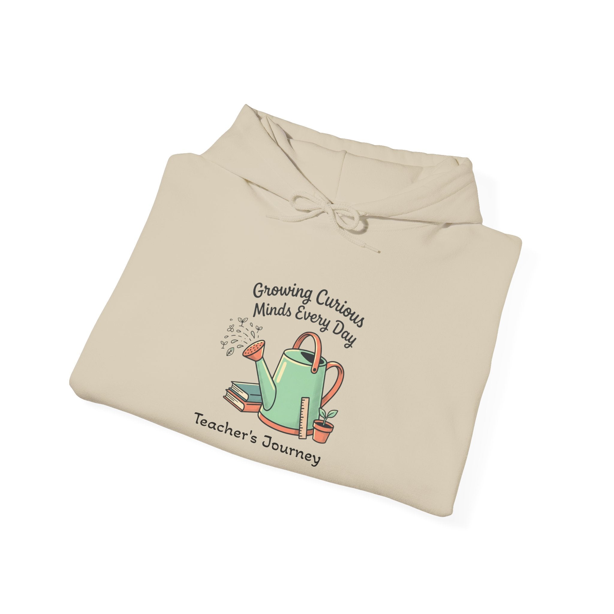 Teacher’s Journey Hoodie – 'Cultivating Curious Minds Every Day' Watering Can Design