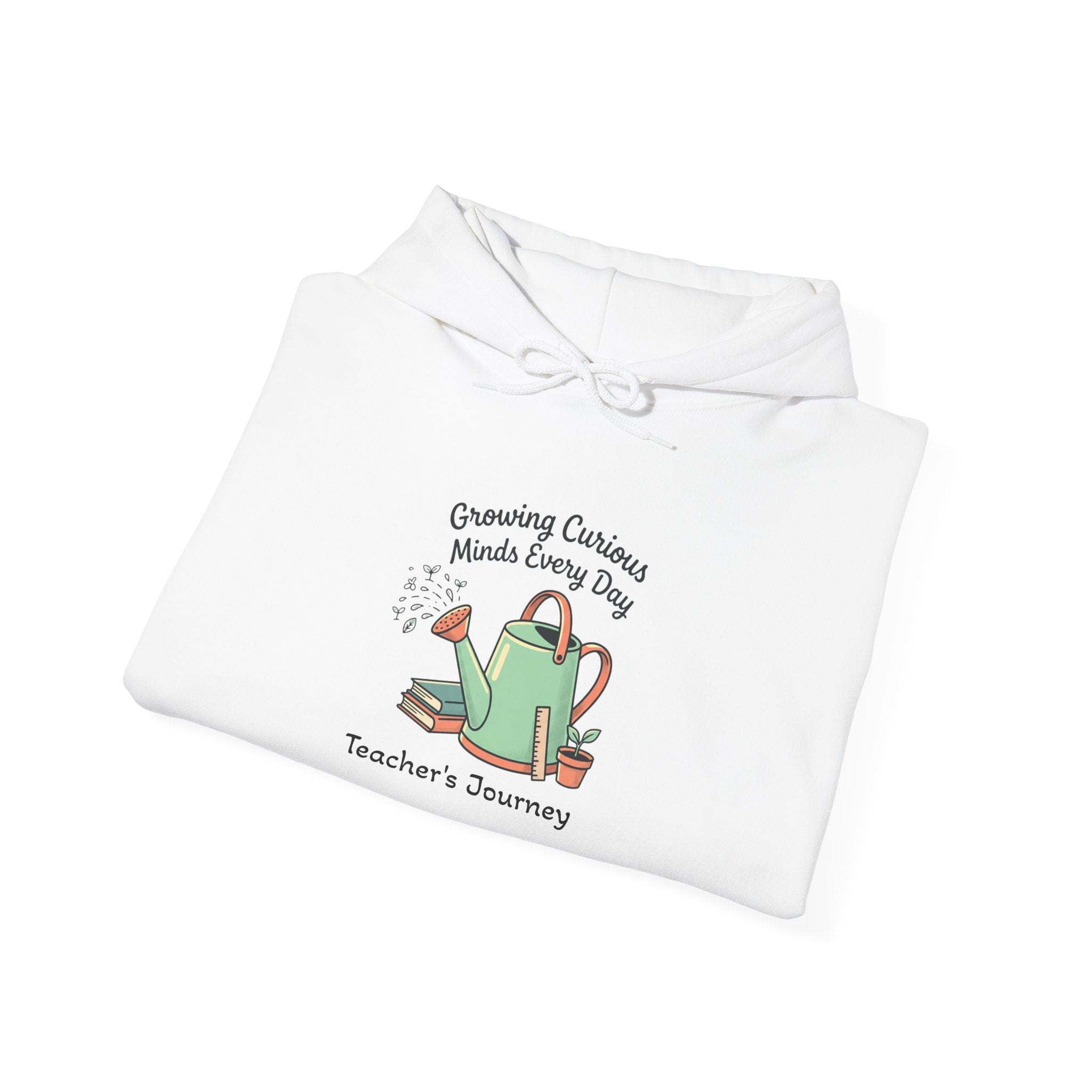 Teacher’s Journey Hoodie – 'Cultivating Curious Minds Every Day' Watering Can Design