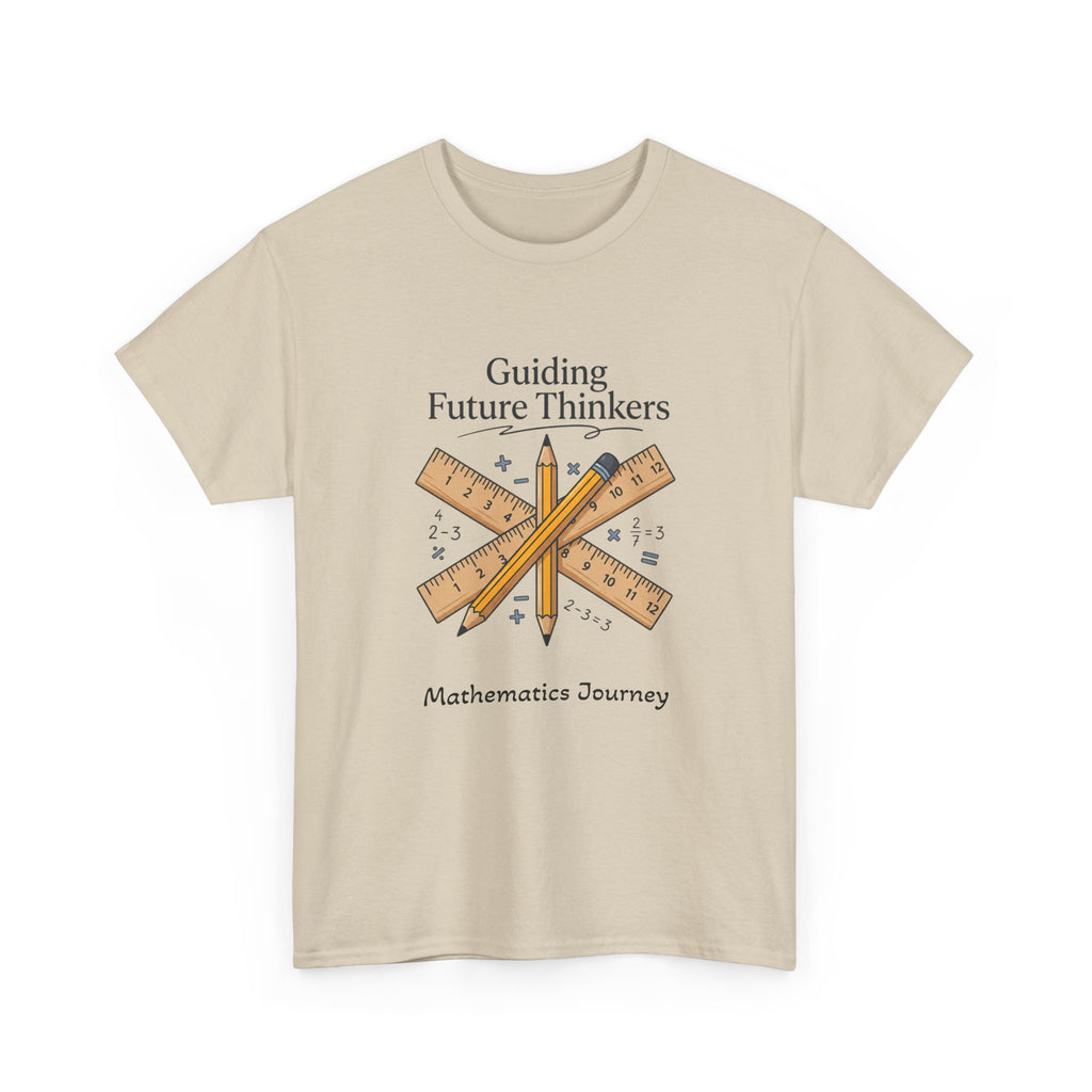 Math Teacher T-Shirt — "Guiding Future Thinkers" Ruler Design