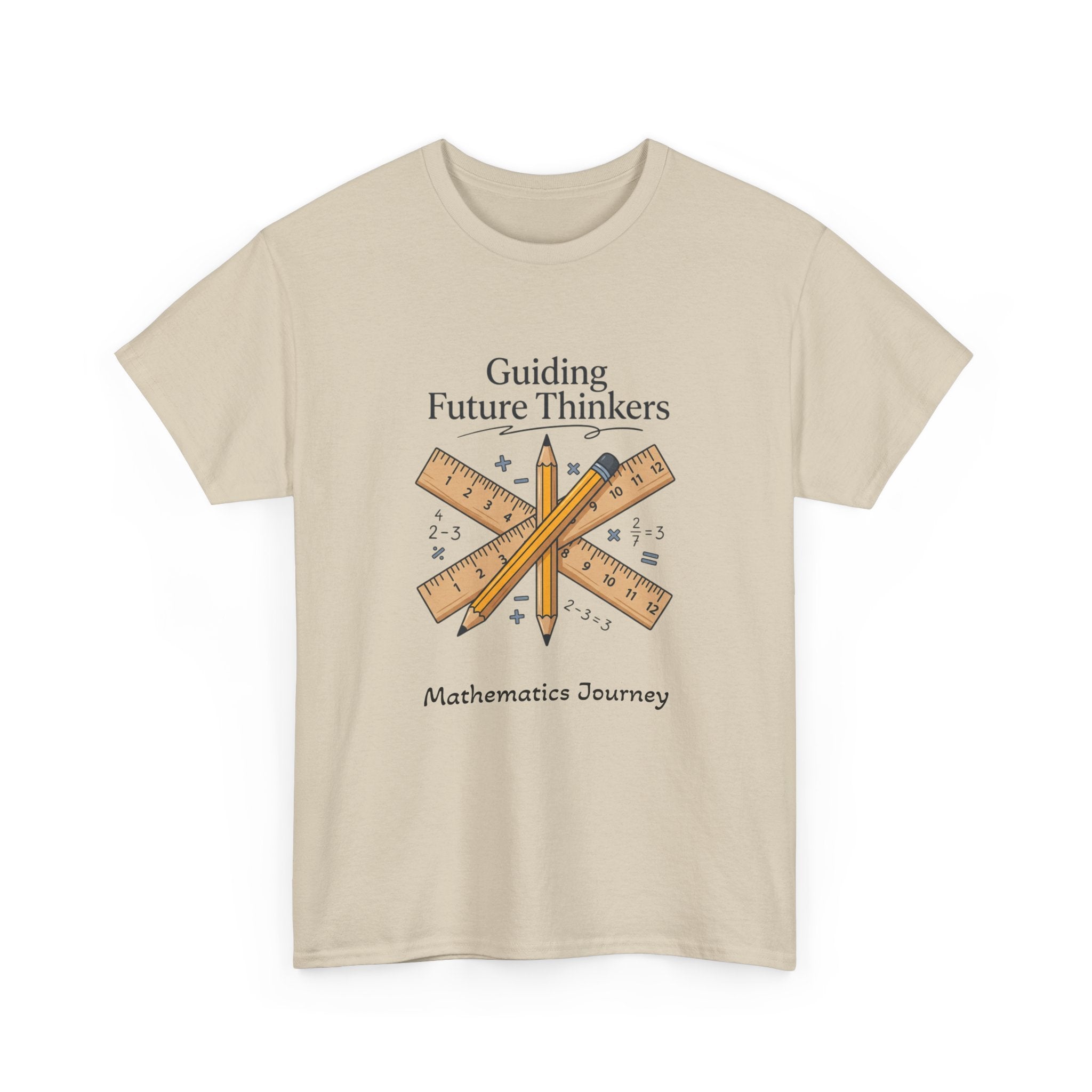 Math Teacher T-Shirt — "Guiding Future Thinkers" Ruler Design