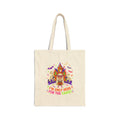 Halloween Candy Tote Bag — “I’m Only Here for the Candy” Cotton Canvas Trick-or-Treat Bag