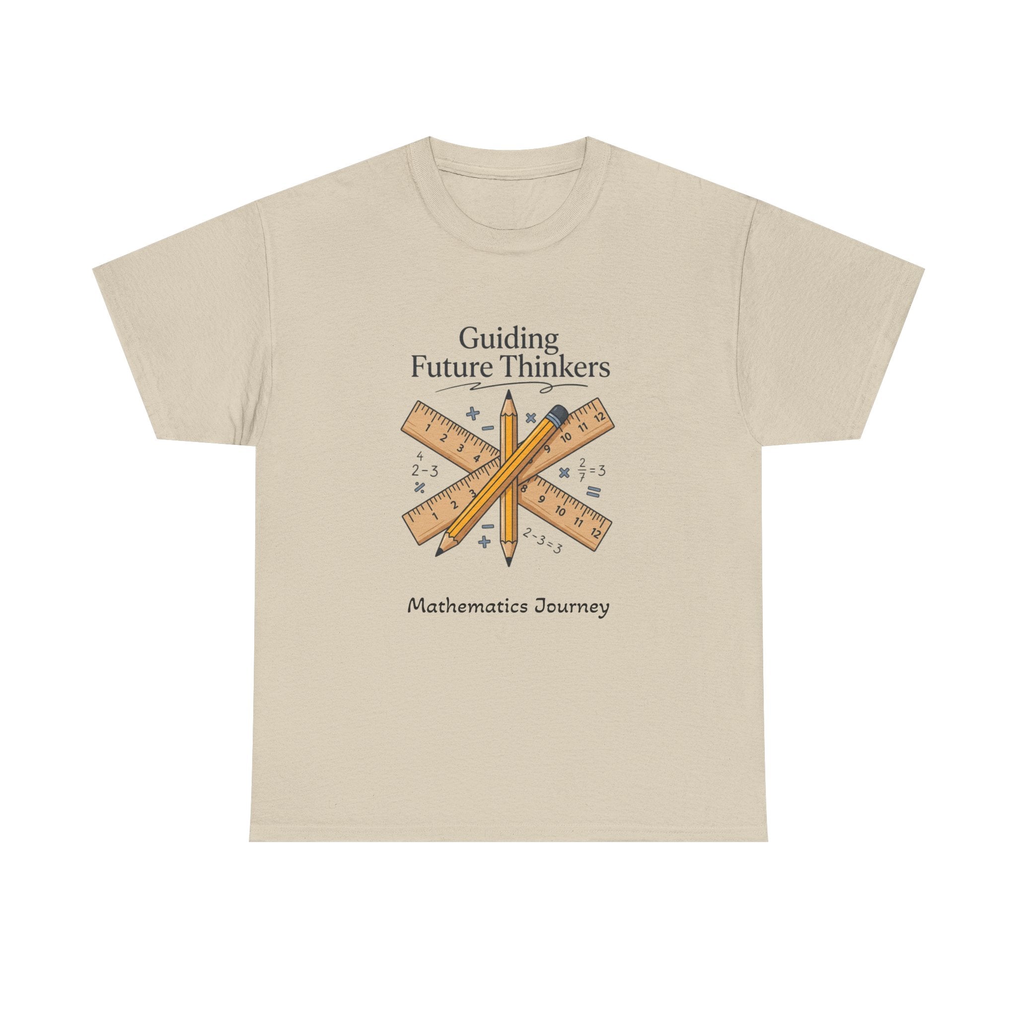 Math Teacher T-Shirt — "Guiding Future Thinkers" Ruler Design
